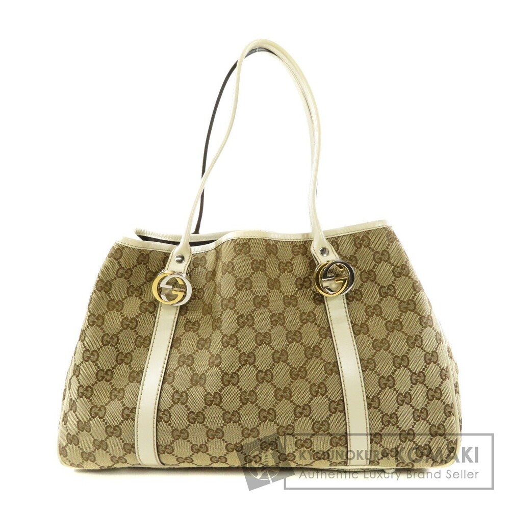 Gucci GG Twins tote bag GG canvas white leather